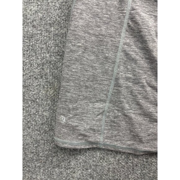 Lululemon Dancing Warrior Tank Women's 8 Heathered Gray Pink Cross Straps Yoga - Picture 6 of 7